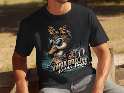 Kinda Boujee Kinda Broke Duck Graphic T-shirt