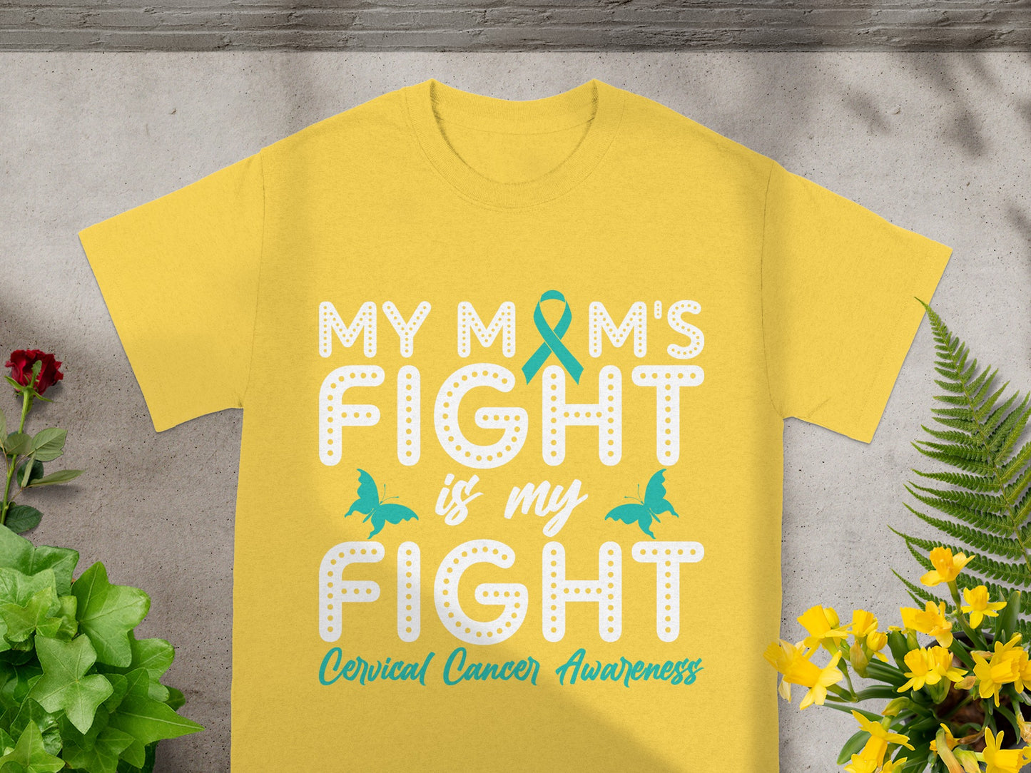 My Mom's Fight Cervical Cancer Awareness T-Shirt