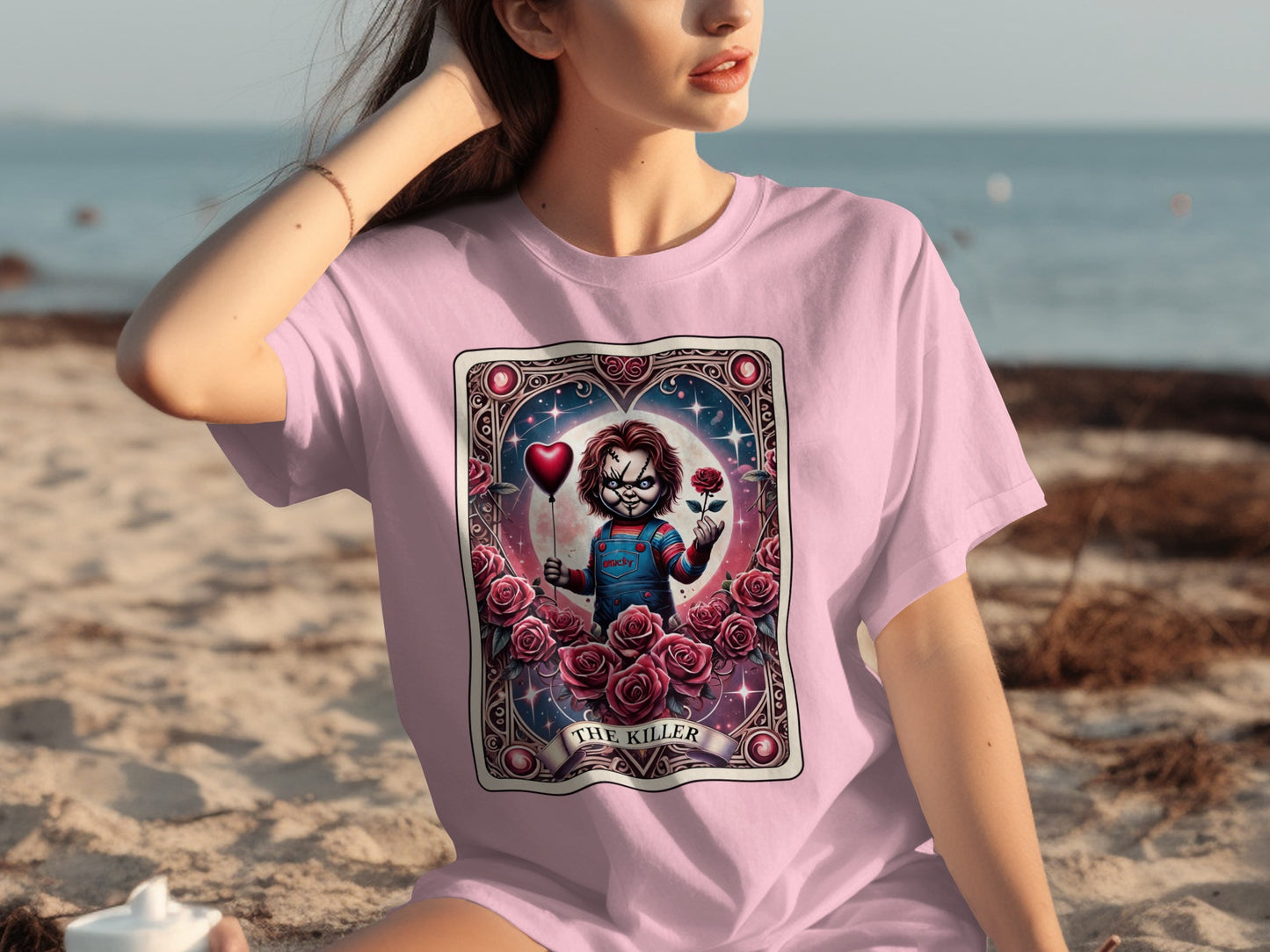 The Killer Heart and Roses Graphic Novelty T-Shirt