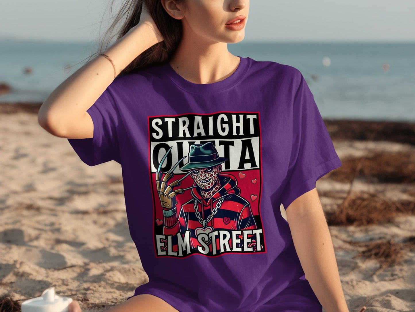 Straight Outta Elm Street Freddy Krueger Graphic T-shirt