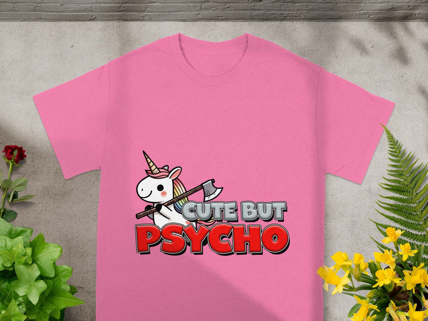 Cute But Psycho Unicorn Graphic Tee