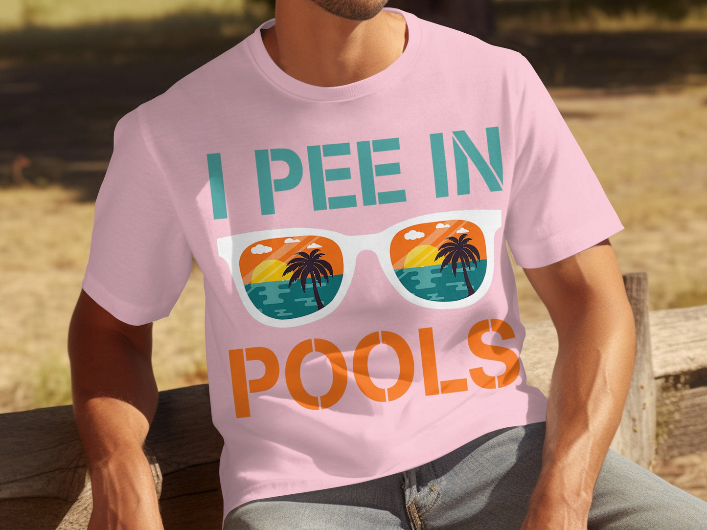 Fun Summer I Pee In Pools Statement T-Shirt