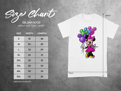 Minnie Mouse Balloons GILDAN 5000 T-Shirt product type