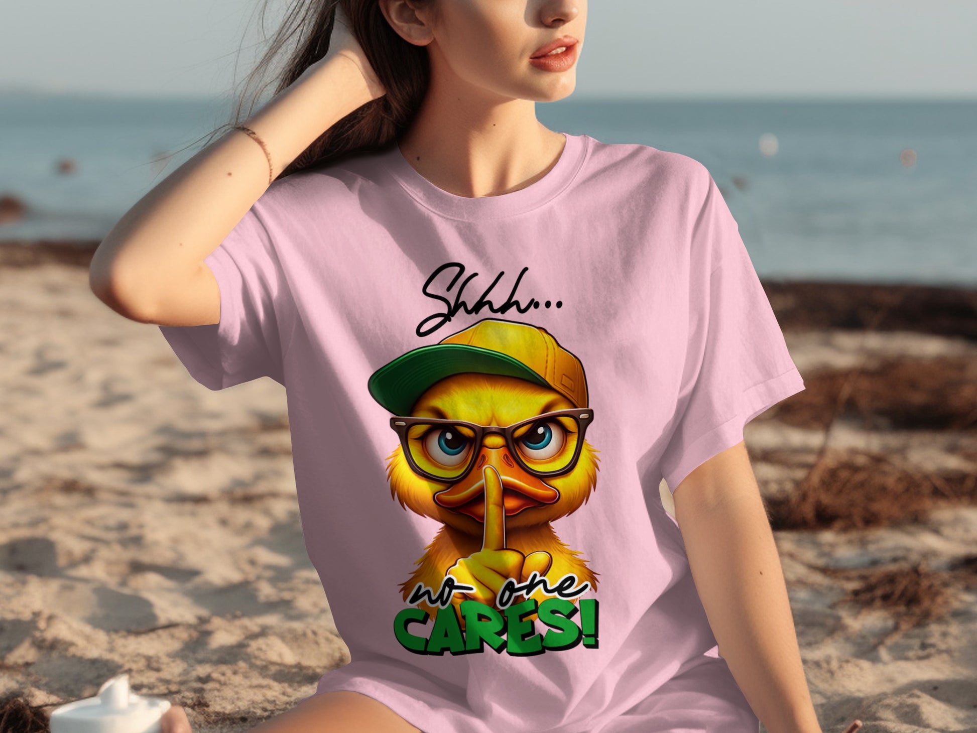 Shhh No One Cares Wave Beach Shhh Intense Graphic Shirt