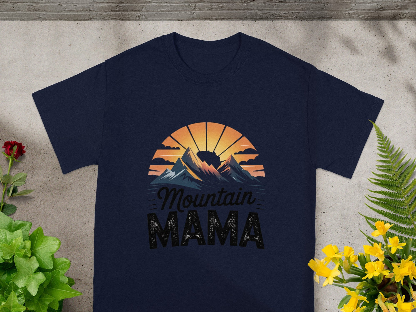 Mountain Mama Sunset Graphic T-Shirt for Outdoor Lovers