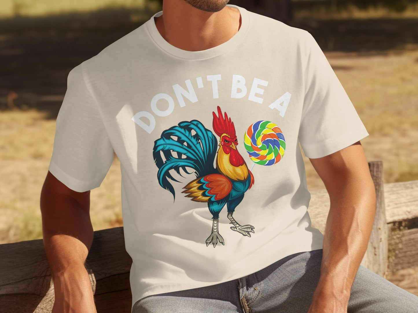 Don't Be A Rooster with Candy Graphic T-shirt