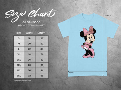 GILDAN 5000 T-Shirt Minnie Mouse Size Chart product type