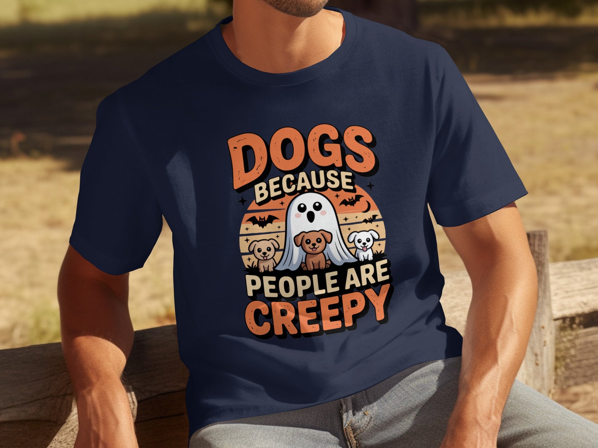 Dogs Because People Are Creepy Shirt Funny Graphic Tee