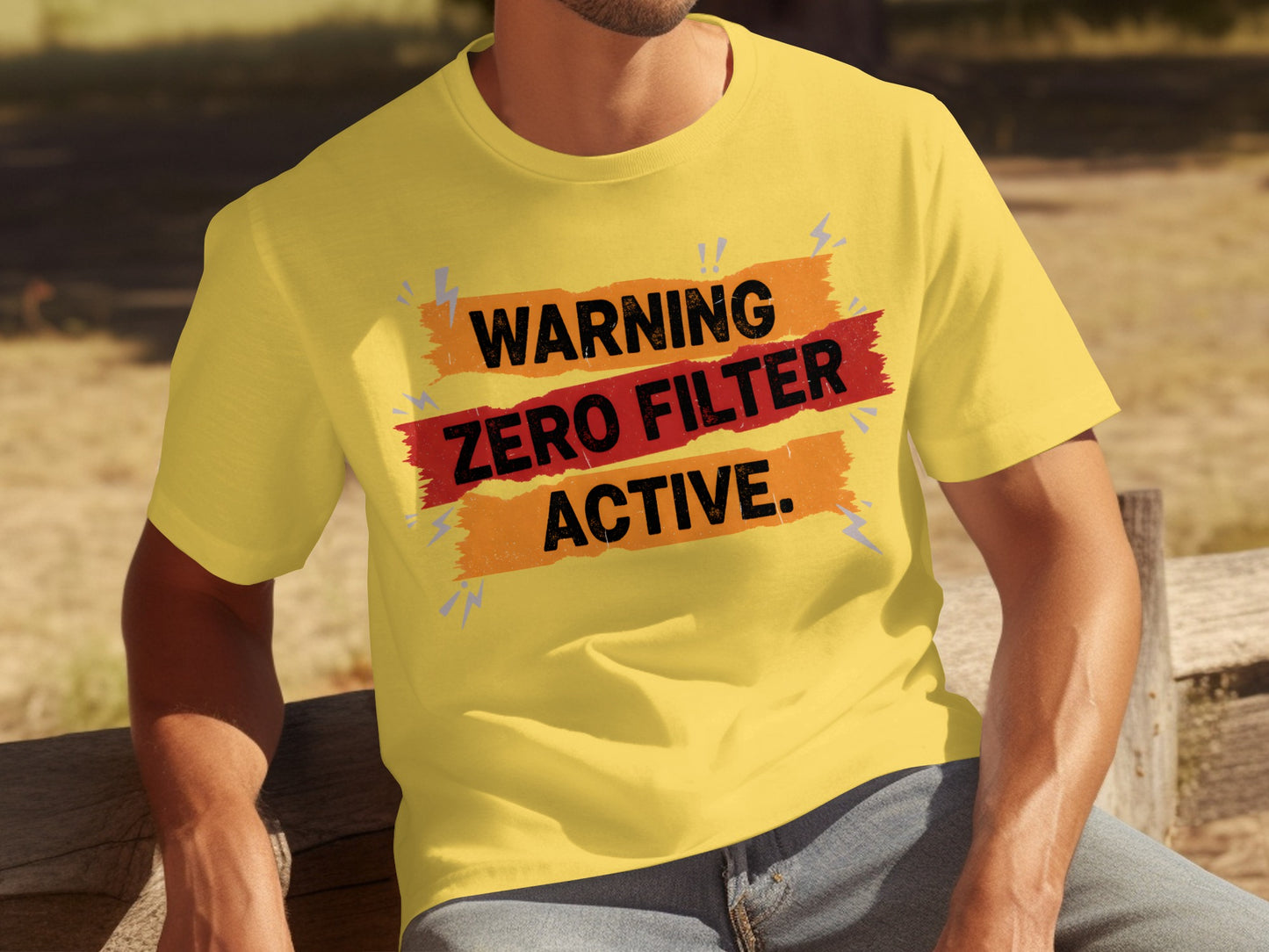 Warning Zero Filter Active Graphic T-shirt