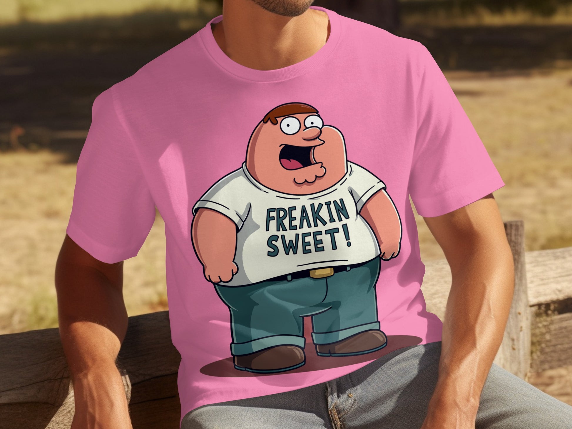 Freakin Sweet Character Pink Graphic T-shirt