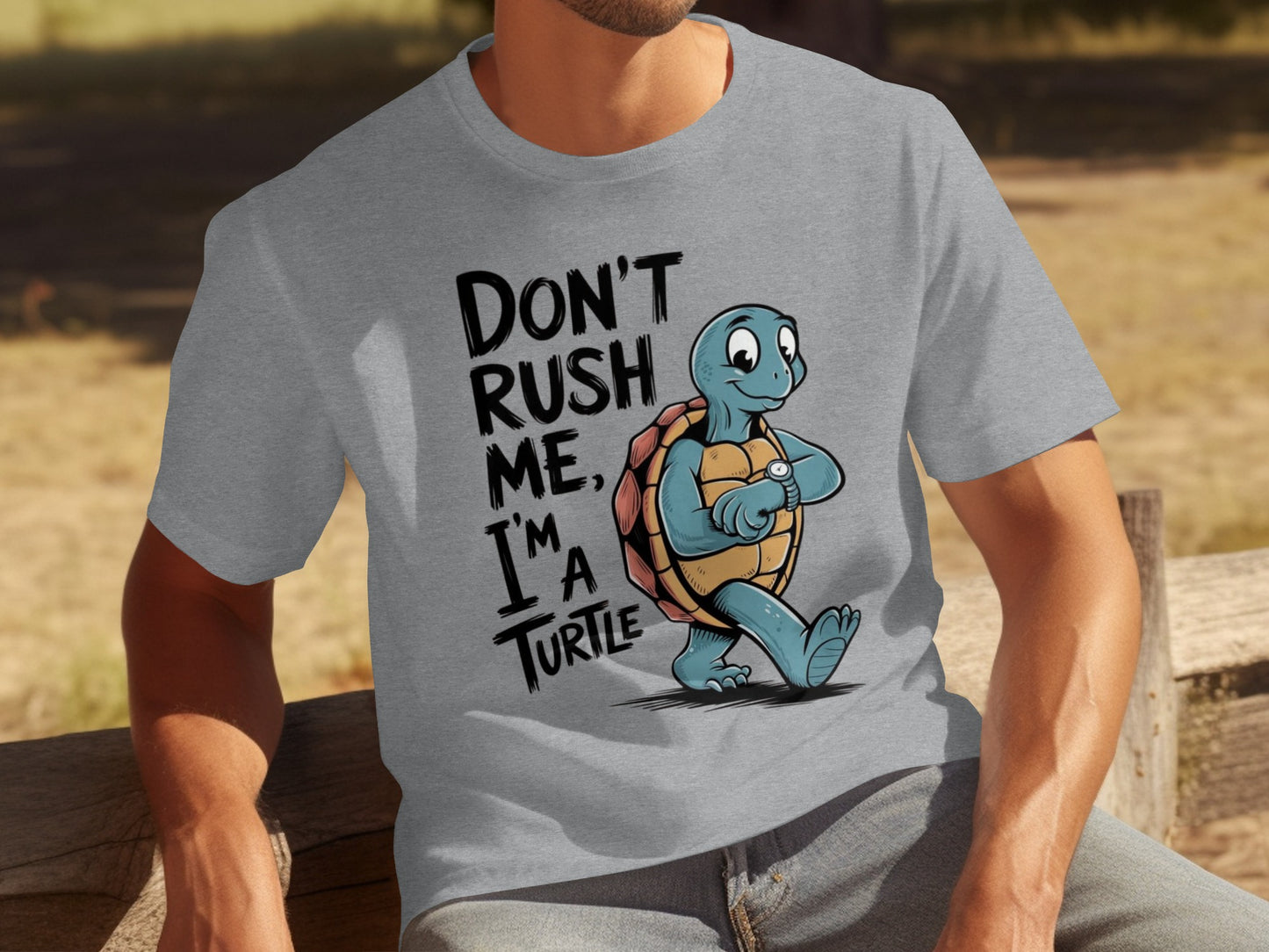 Don't Rush Me I'm A Turtle Graphic Tee Shirt