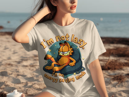 I'm Not Lazy Energy Saving Mode Graphic Shirt