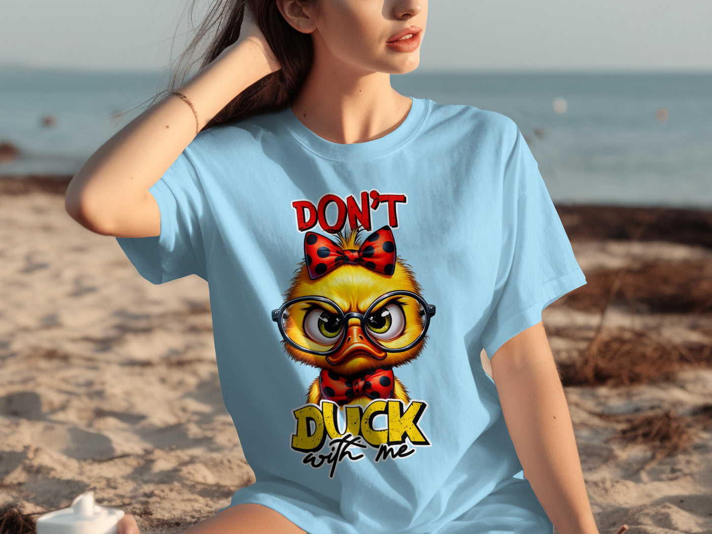 Don't Duck With Me Cute Cartoon Duck Graphic Tee