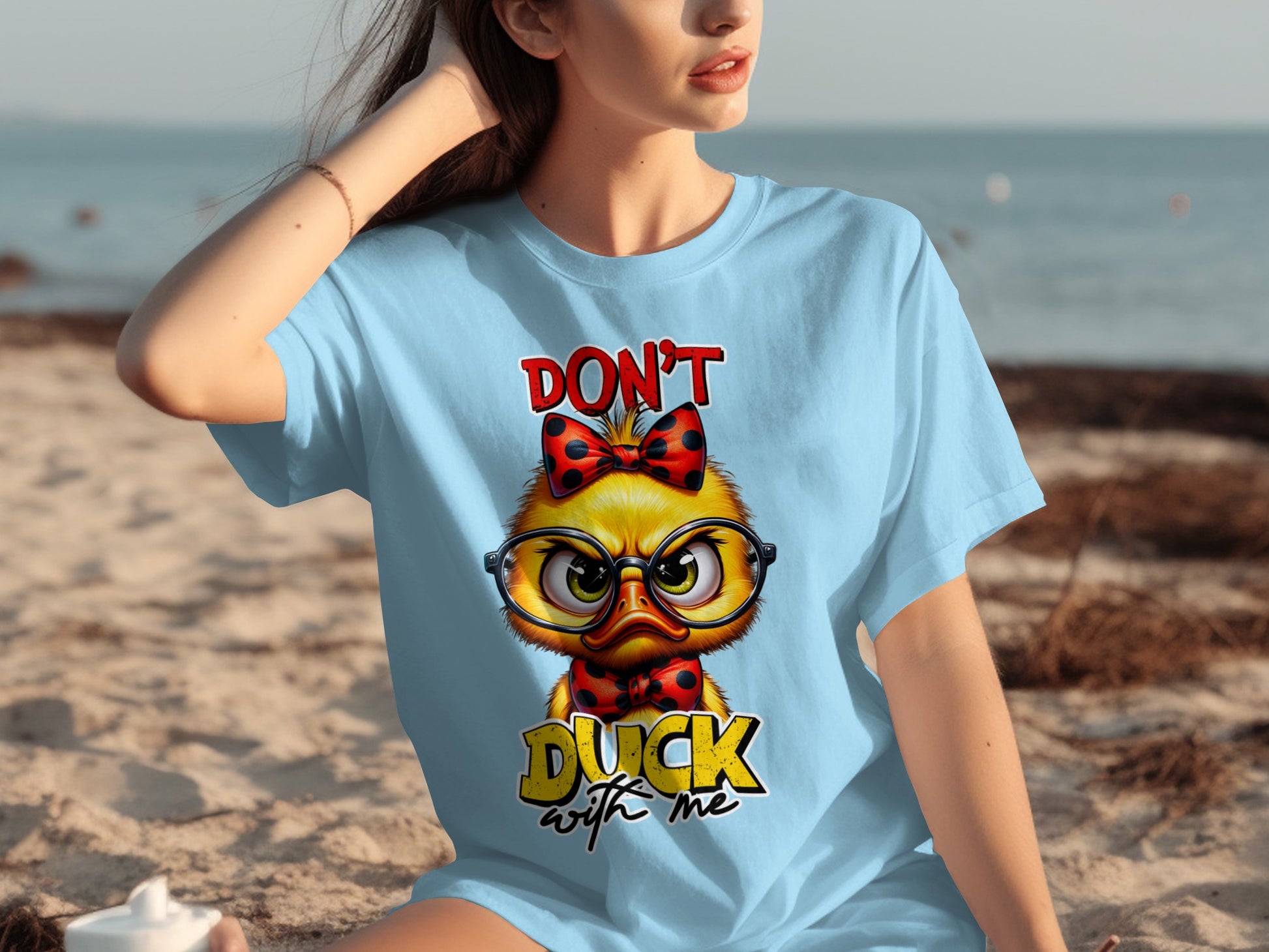 Don't Duck With Me Cute Cartoon Duck Graphic Tee