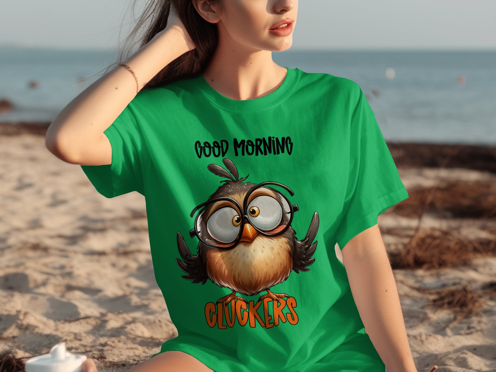 Good Morning Cluckers Owl Graphic T-Shirt