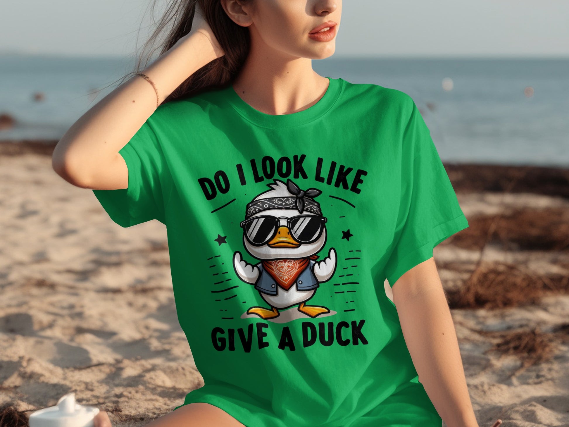 Do I Look Like Give A Duck Printed T-Shirt