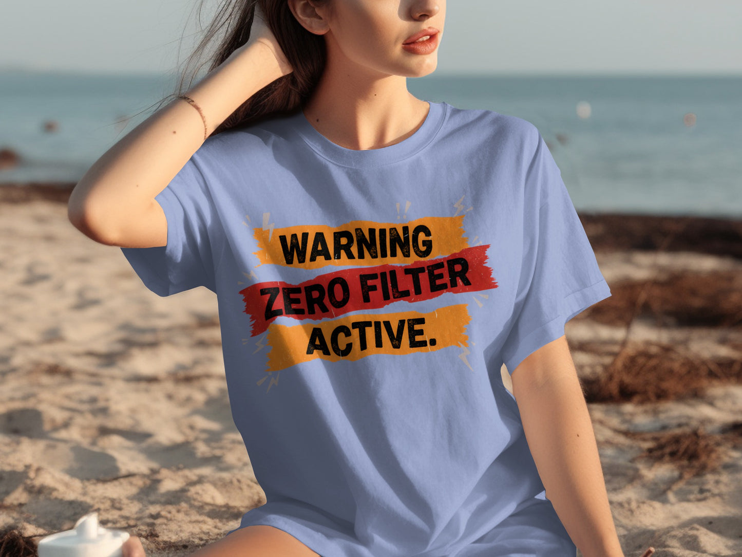 Warning Zero Filter Active Beachwear T-Shirt