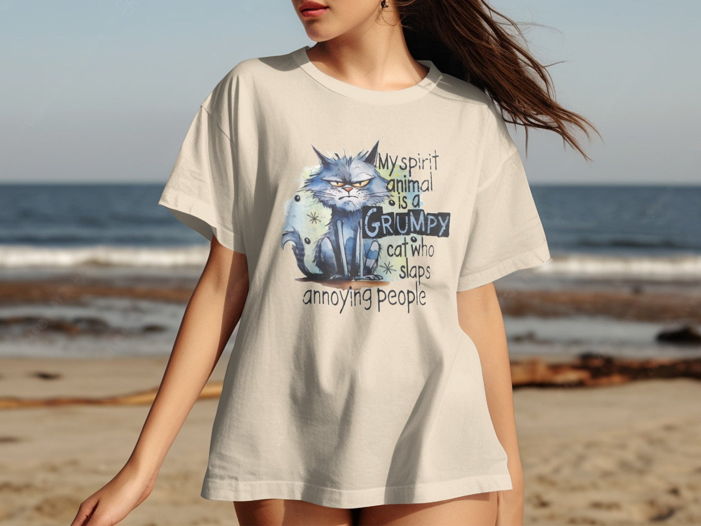 My Spirit Animal Is A Grumpy Cat T-Shirt