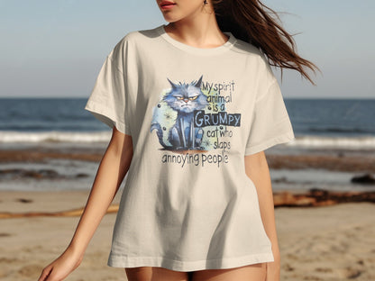 My Spirit Animal Is A Grumpy Cat T-Shirt