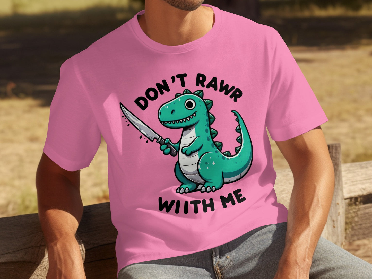 Don't Rawr With Me Cartoon Dinosaur T-Shirt