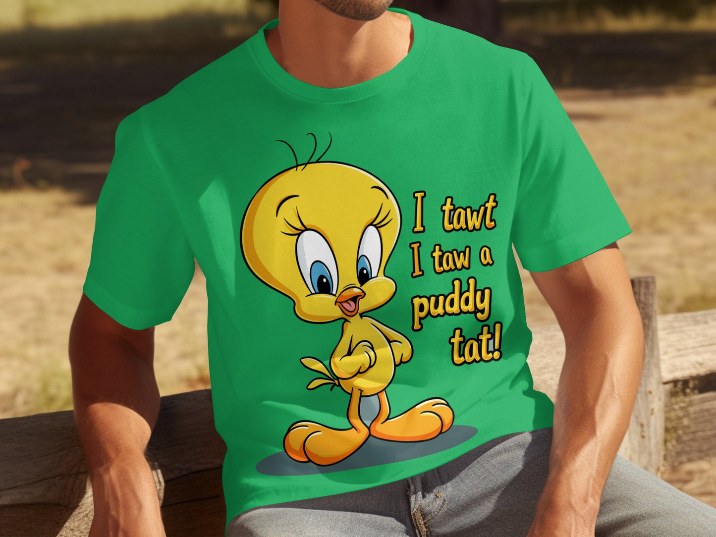 I tawt I taw a puddy tat Tweety Bird cartoon product