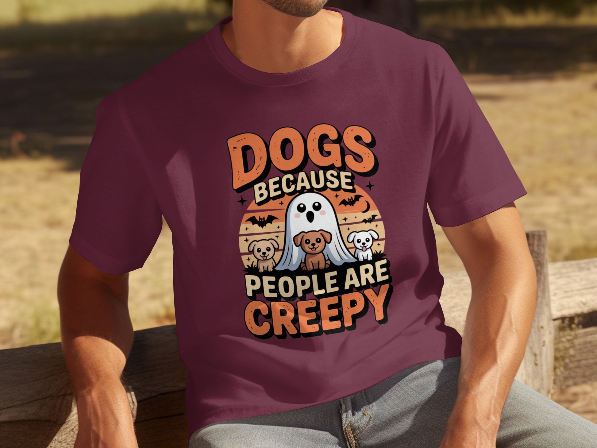 Dogs Because People Are Creepy Graphic T-Shirt