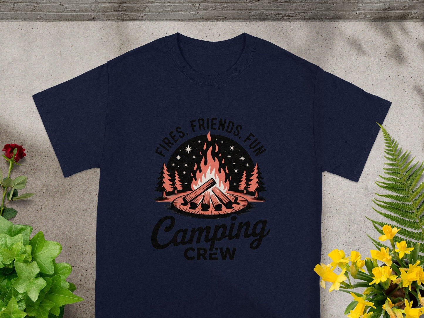 Camping Crew Fires Friends Fun T-shirt Ideal for Outdoor