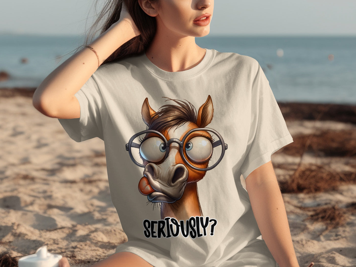 Seriously Funny Cartoon Animal Print T-shirt