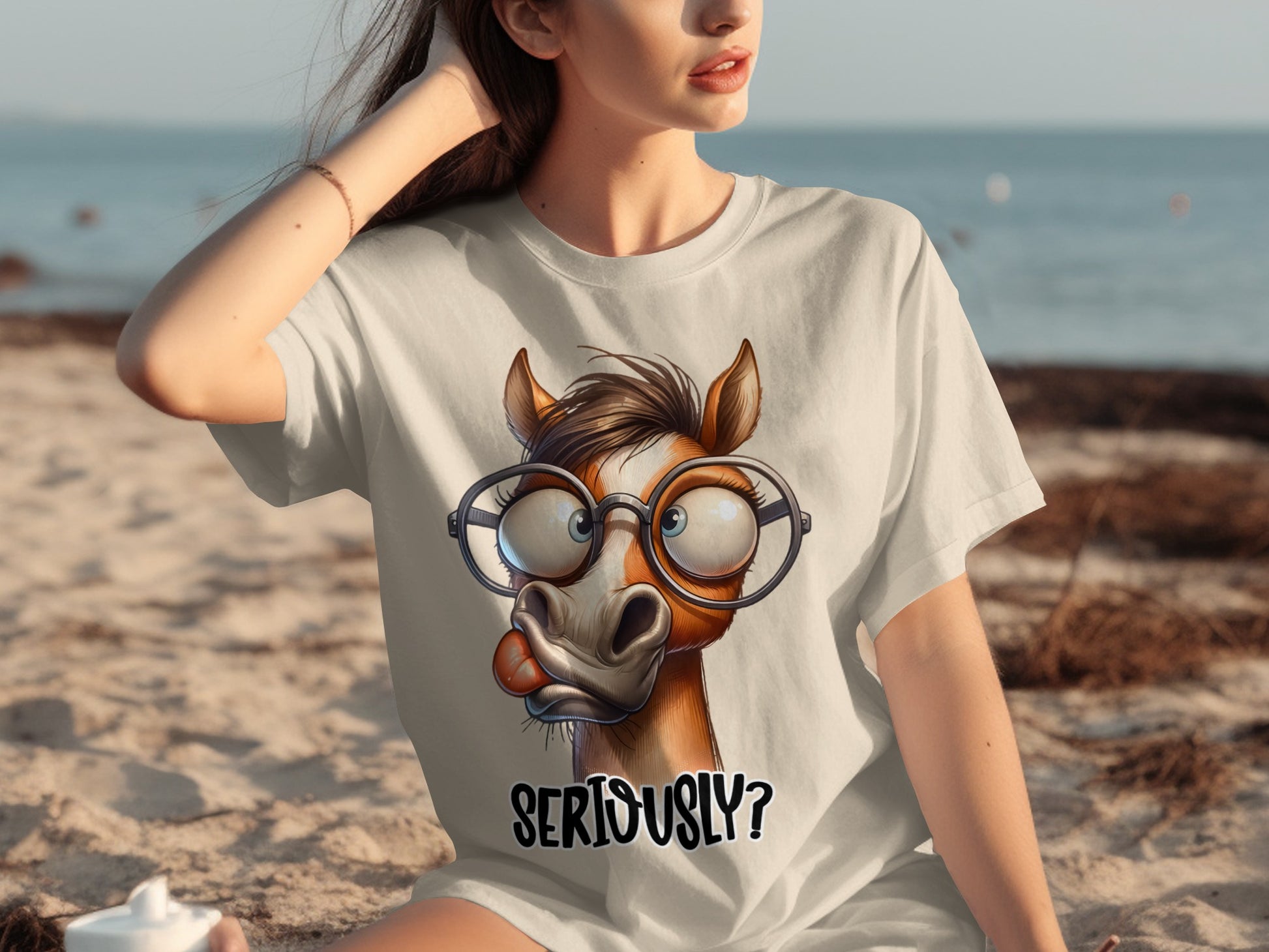 Seriously Funny Cartoon Animal Print T-shirt