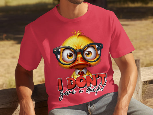 Funny Duck Wearing Glasses I Don't Give A Duck Shirt
