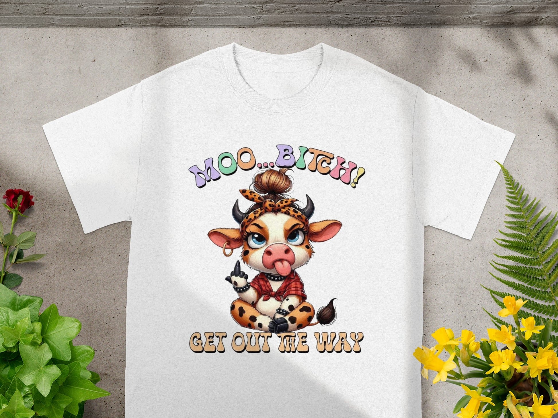 Moo Bitch Get Out the Way Funny Graphic Tee