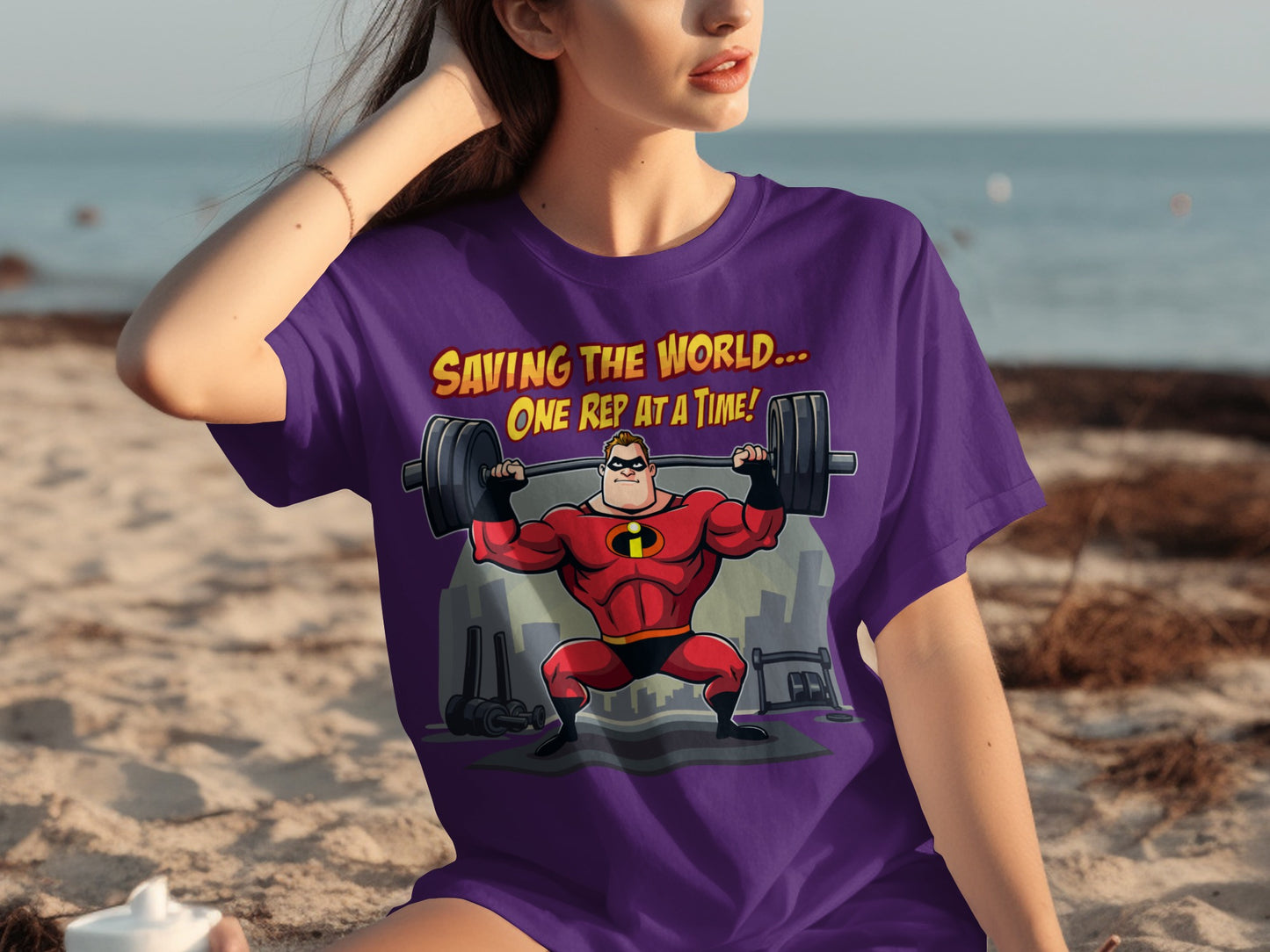 Saving the World One Rep at a Time Fitness T-Shirt