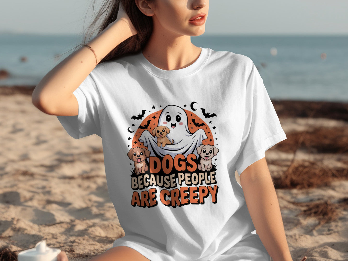 Dogs Because People Are Creepy Halloween T-Shirt