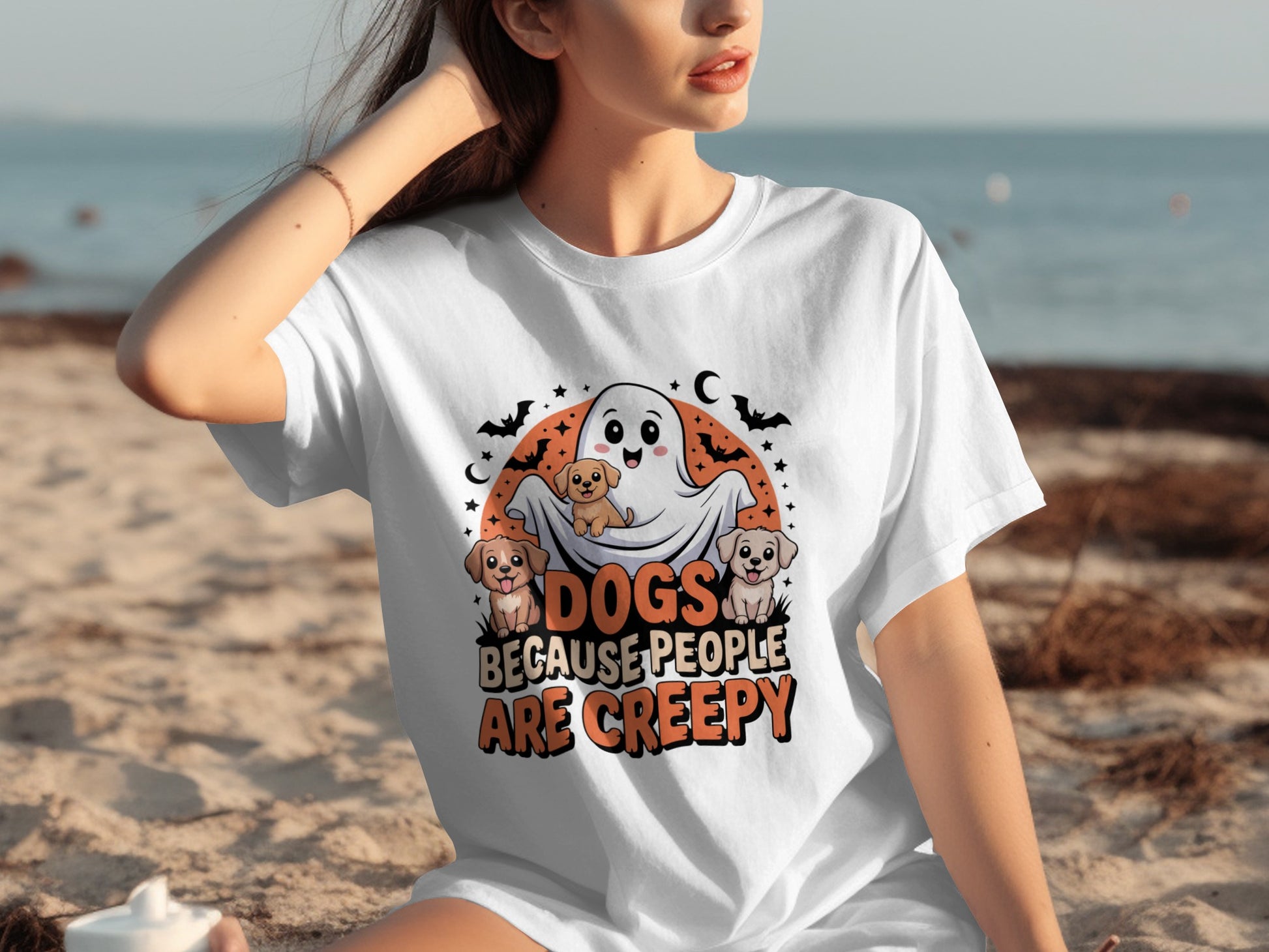 Dogs Because People Are Creepy Halloween T-Shirt