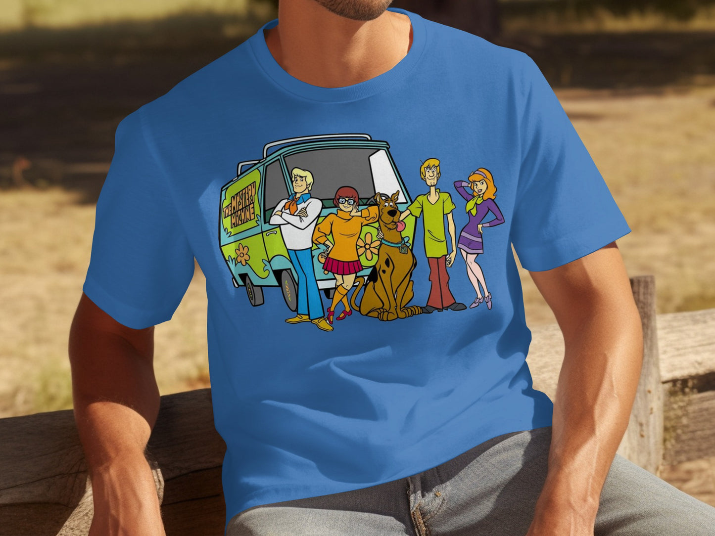 Mystery Machine Gang Classic Cartoon Characters T-shirt