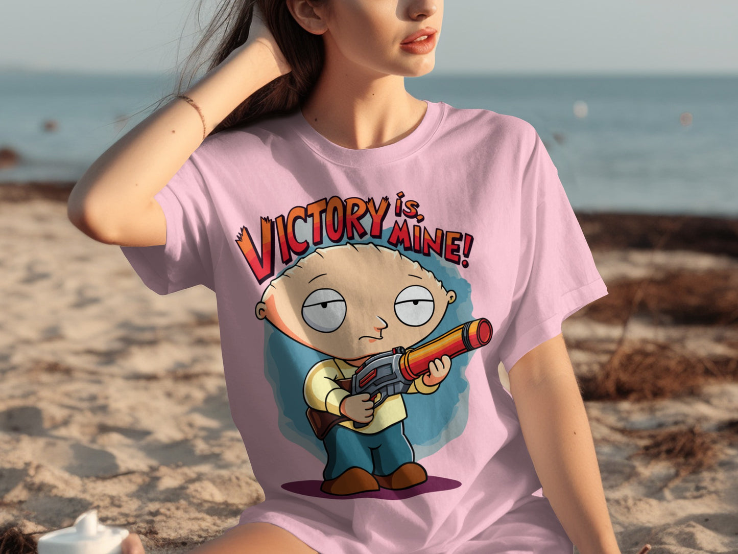 Victory is Mine Cartoon Character Short Sleeve Shirt