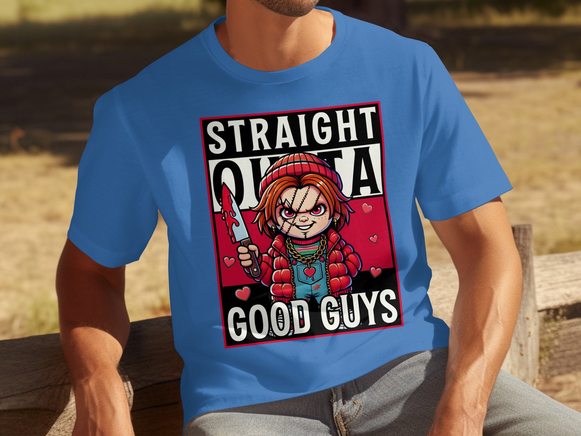 Straight Outta Good Guys Graphic T-Shirt