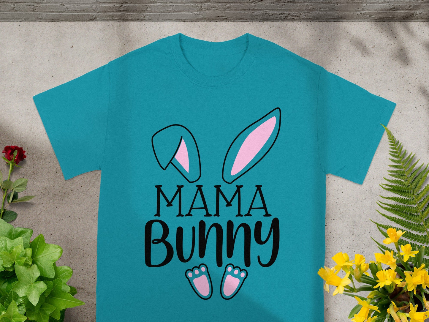 Cute Mama Bunny Graphic Design T-Shirt for Easter