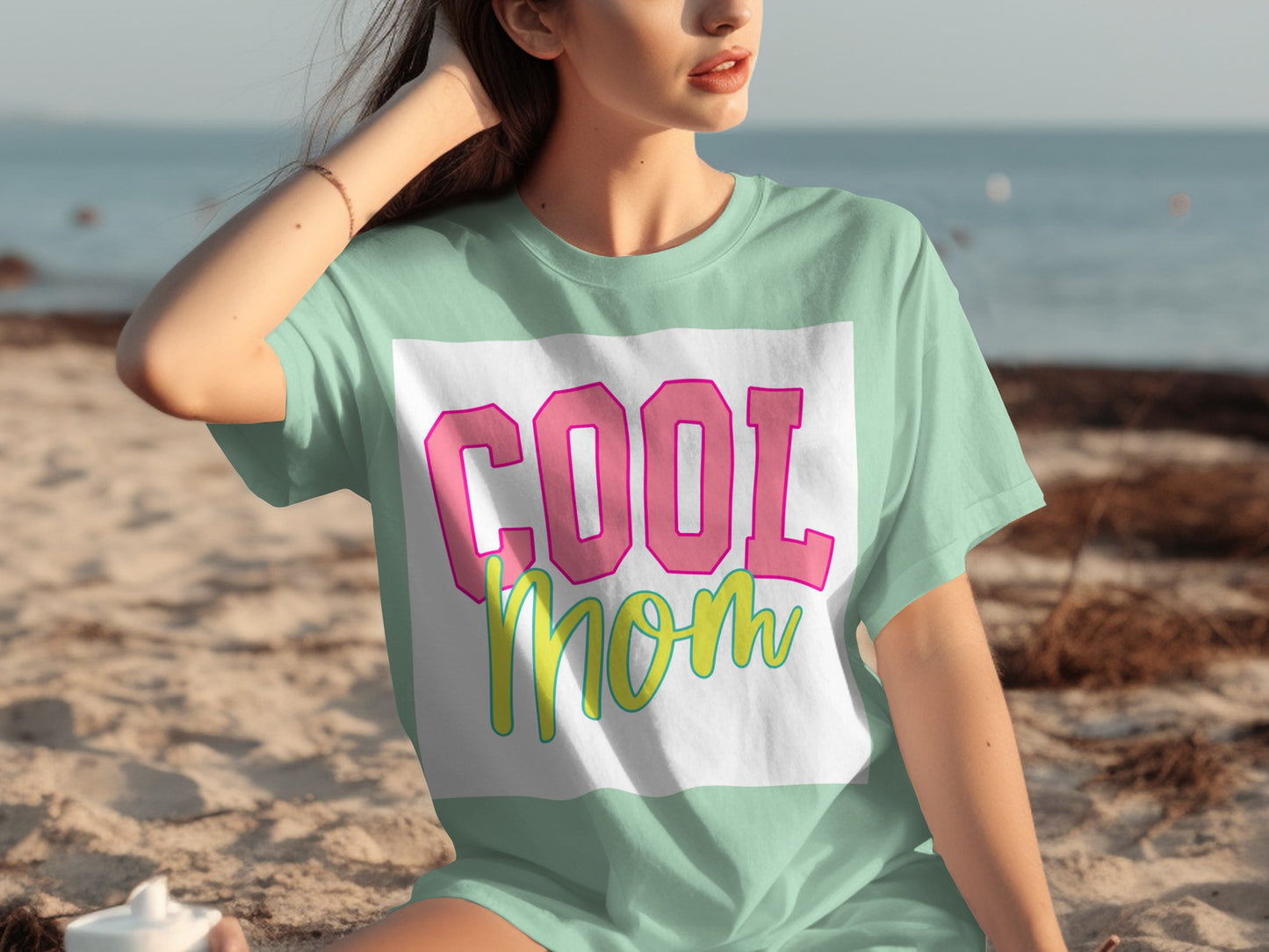 Cool Mom Graphic Tee Shirt Ideal for Beach Days