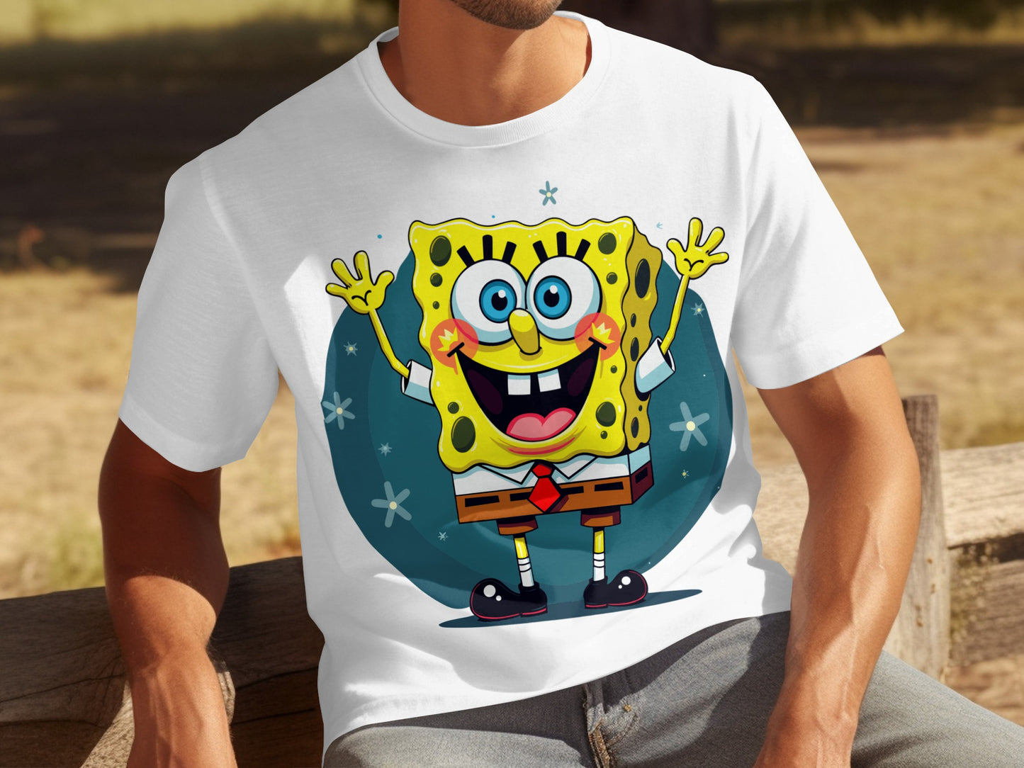 Cheerful Sponge Character with a Big Smile T-shirt