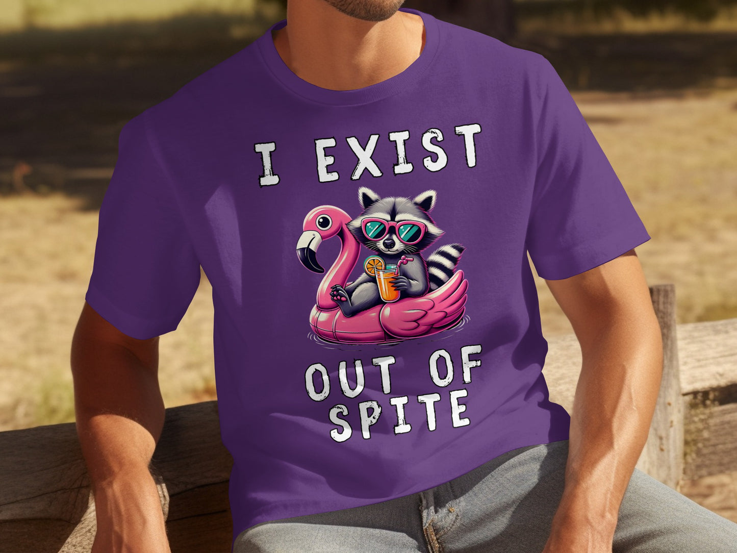 I Exist Out Of Spite Funny Raccoon T-shirt