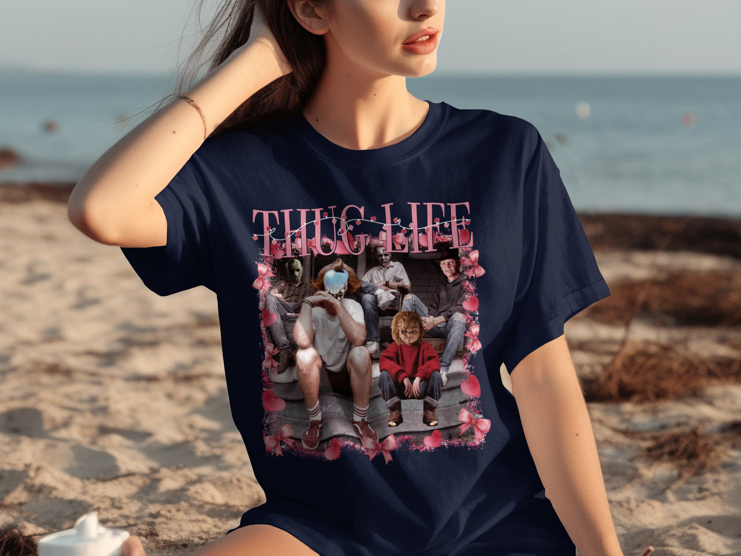 Thug Life Funny Movie Characters Mashup T-Shirt