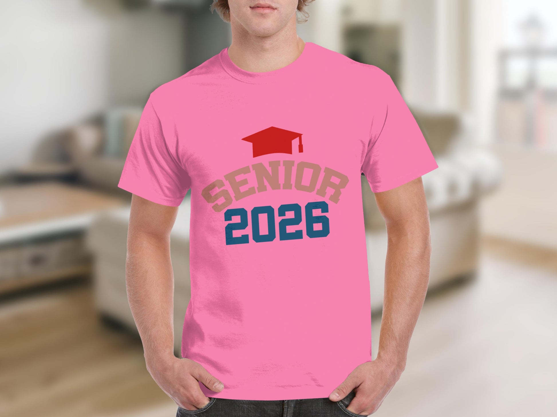 Senior 2026 Graduation T-Shirt with Red Cap Design