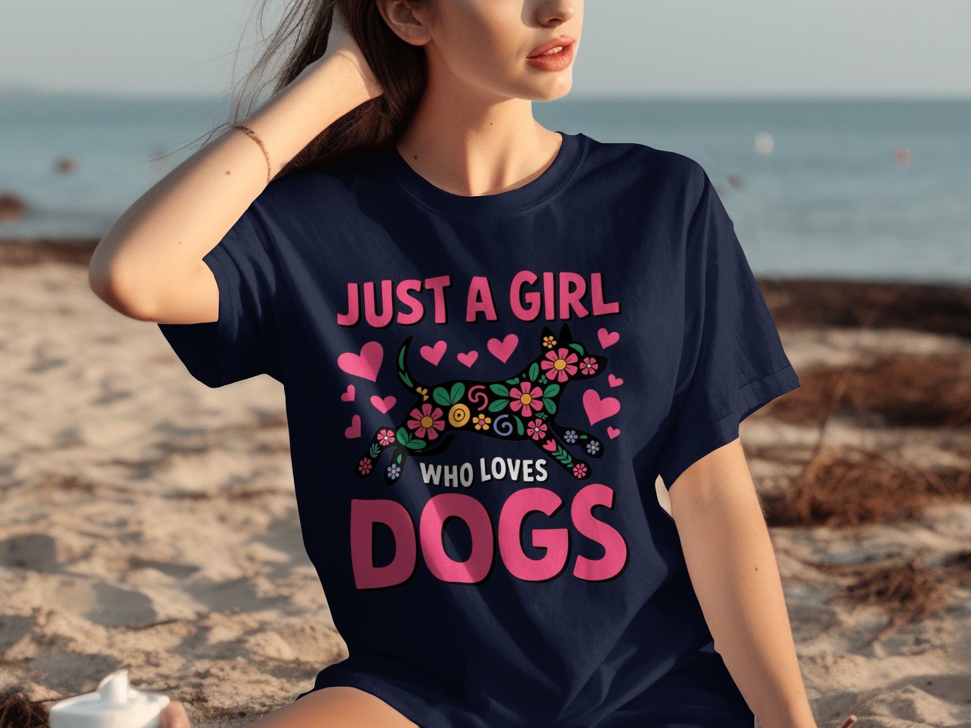 Just A Girl Who Loves Dogs Graphic Shirt