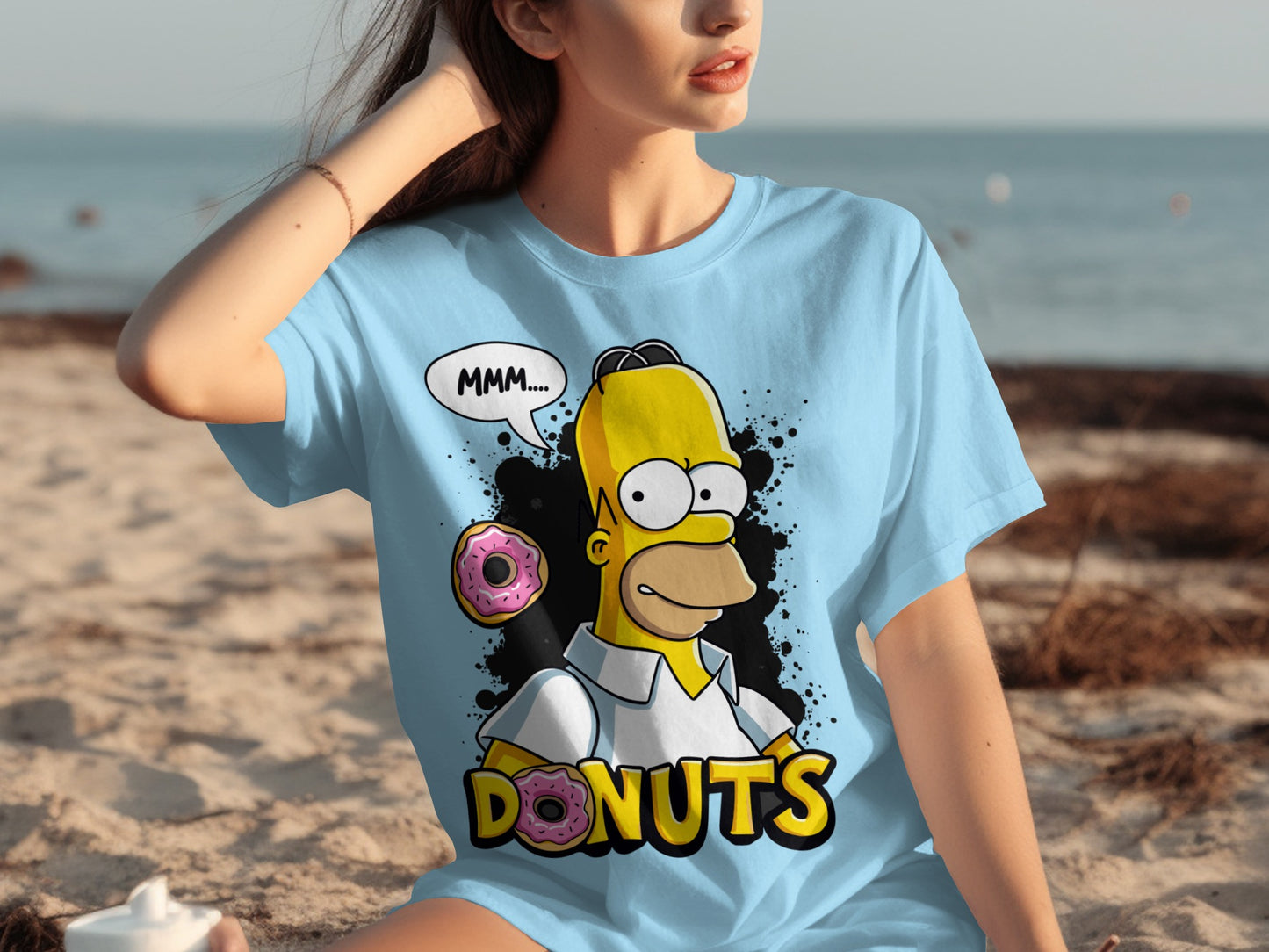 Homer Simpson Donuts Graphic Tee Shirt