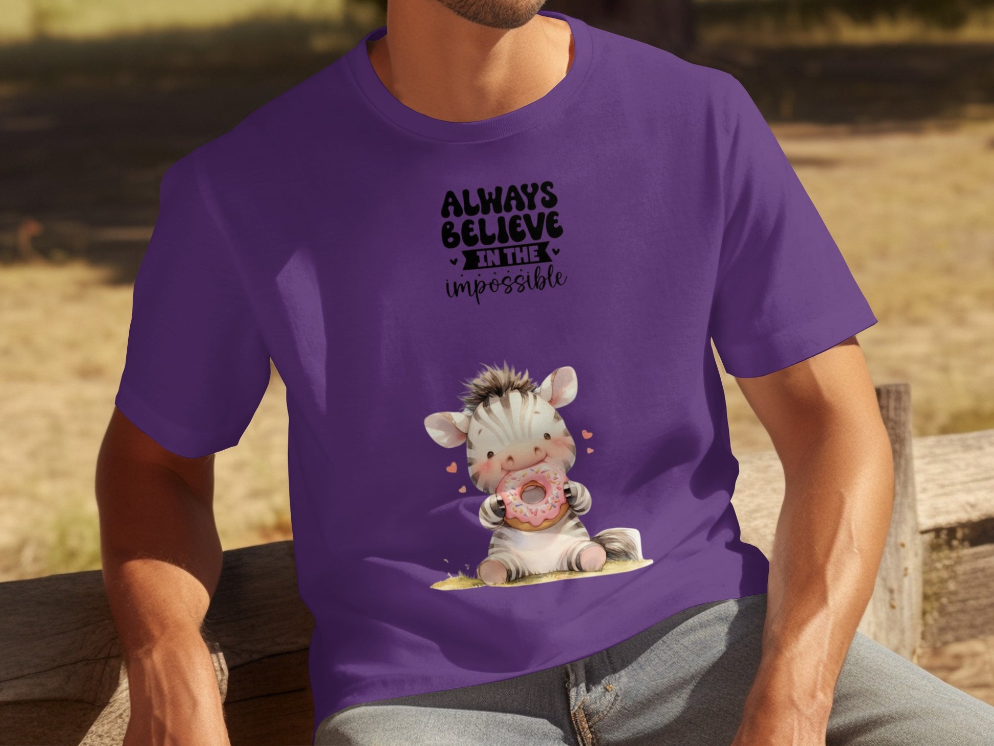 Always Believe In The Impossible Cute Zebra Shirt