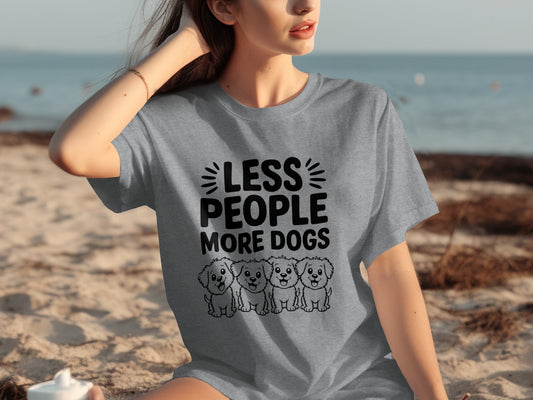 Less People More Dogs Graphic Shirt Product
