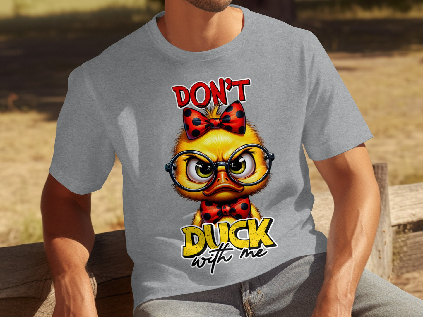 Don't Duck With Me Cartoon Graphic T-Shirt