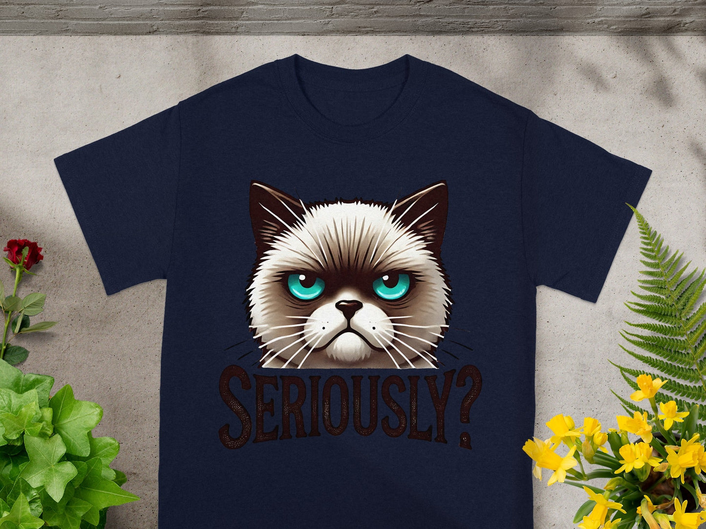 Grumpy Cat Seriously? Graphic T-Shirt for Cat Lovers