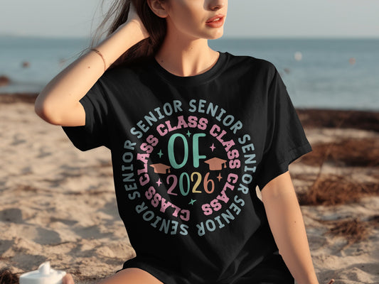 Colorful Senior Class of 2026 Graphic T-Shirt